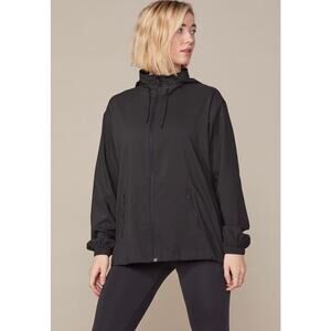 Girlfriend Collective‎ Sideline Full Zip Windbreaker Lightweight Hooded Jacket
